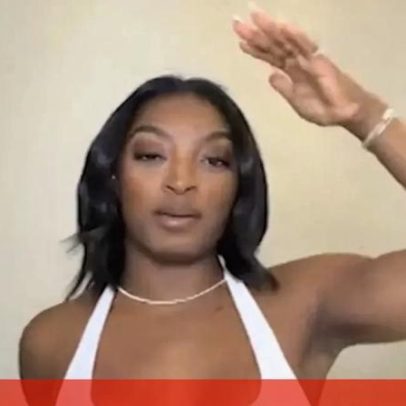 Simone Biles fica assustada após cirurgia de aumento de mama