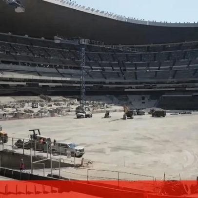 Estádio Azteca em obras para o Mundial 2026