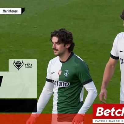 Trincão faz bis com remate de fora da área frente ao Sporting-Marinhense
