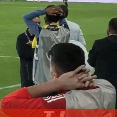 Reação do banco do Al Nassr ao momento de magia de Cristiano Ronaldo