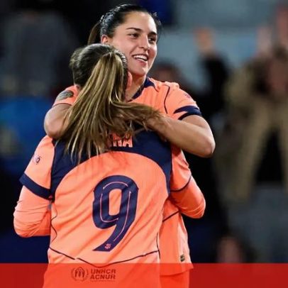 Golo de Kika Nazareth na goleada do Barcelona frente a Levante de Dolores Silva