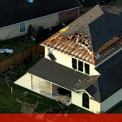Tempestades severas arrancam telhados e derrubam postes no Texas
