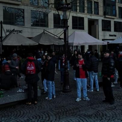 Termómetros a 3°C e forte presença policial antes de Benfica-Ajax