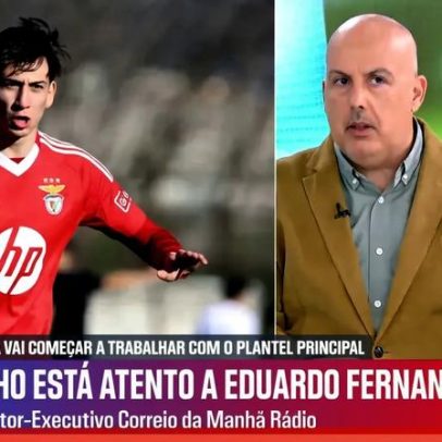 Mourinho atento a Eduardo Fernandes, jovem com golo