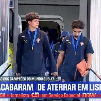 Regresso dos sub-17: festa no aeroporto, Belém e cerimónia na Cidade do Futebol