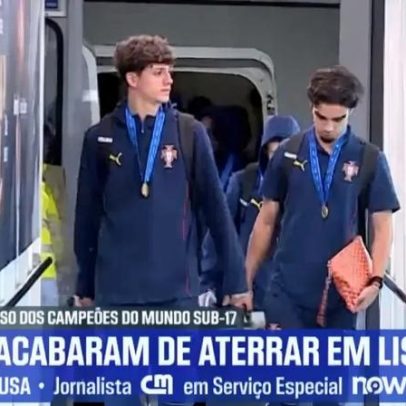 Regresso dos sub-17: festa no aeroporto e cerimónia na Cidade do Futebol