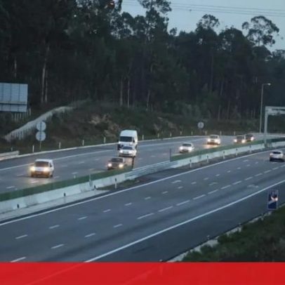 A1 cortada no sentido sul-norte após despiste de pesado