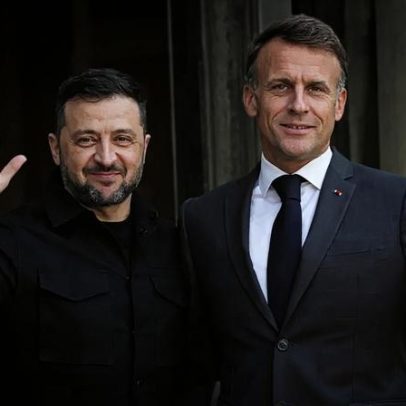 Zelensky é recebido por Macron em Paris