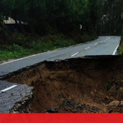 Derrocada de via obriga corte de trânsito na EN 109-4