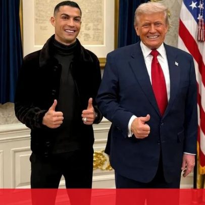 Trump partilha vídeo em que faz toques na bola com Cristiano Ronaldo