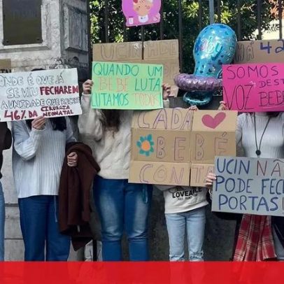 Dezenas de pessoas concentradas junto ao Hospital Dona Estefânia