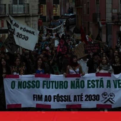 Mais de 200 pessoas marcham em Lisboa pelo fim dos combustíveis fósseis até 2030