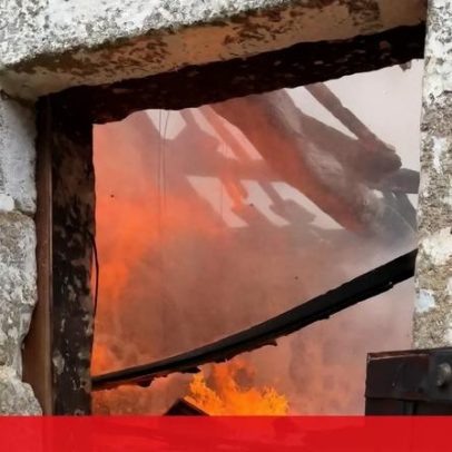 Família com duas crianças desalojada após incêndio em Penafiel