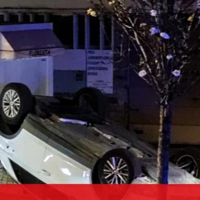 Carro capota em Camarate; uma pessoa ficará ferida