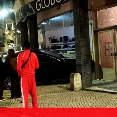 Condutor com 1,13 g/l despista carro e atinge sapataria nas Caldas da Rainha