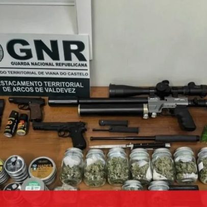 Estrangeiro investigado por tráfico detido com arsenal de armas