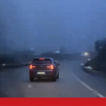 Relâmpagos iluminam a A1 no Porto