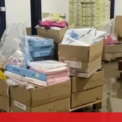 Mau tempo causa estragos em armazém de roupa infantil em Vila do Conde