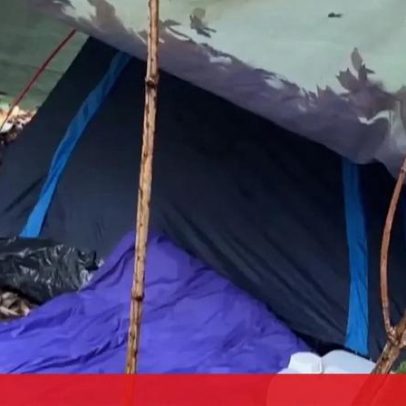 Brueckner vive numa tenda numa floresta na Alemanha