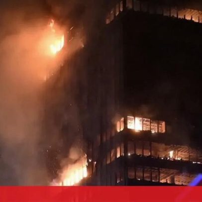 Imagens mostram arranha-céus em chamas na Croácia