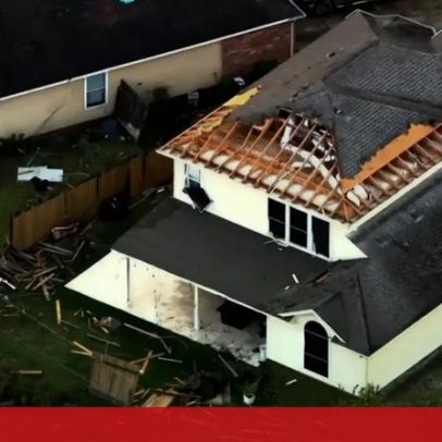 Tempestades severas devastam o Texas com telhados arrancados e postes caídos