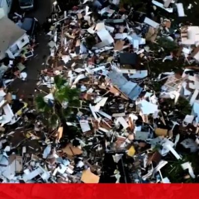 Parque de campismo ficou arrasado; várias pessoas ajudam quem perdeu tudo
