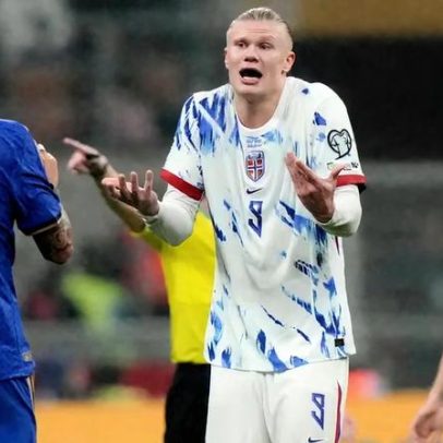 Provocação durante Itália-Noruega levou Haaland a bisar