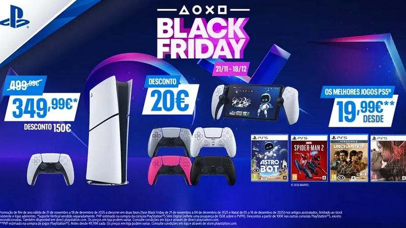PlayStation celebra Black Friday 2025 com descontos em jogos e acessórios