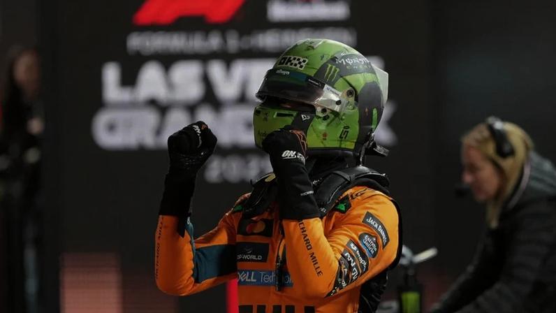 Norris fez o melhor tempo nas qualificações no Circuito de Rua de Las Vegas • Foto: AP