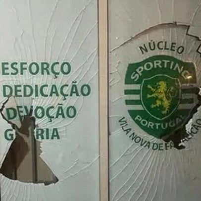 Núcleo do Sporting de Vila Nova de Famalicão vandalizado durante jogo de futsal