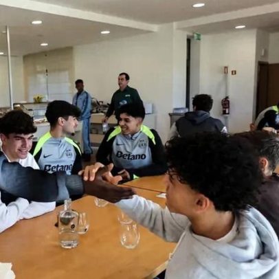 Trio da formação do Sporting conviveu com a equipa principal