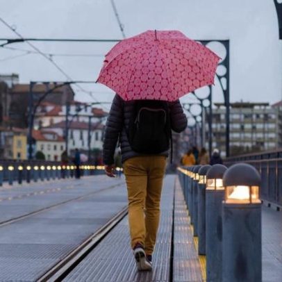 Aviso amarelo para Porto, Braga e Viana do Castelo devido a chuva prevista