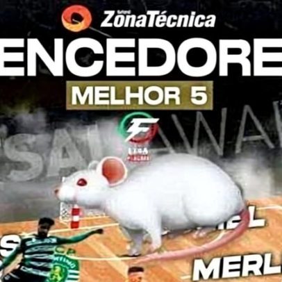 Futsal do Sporting suspenso por trocar imagem de guarda-redes do Benfica por rato