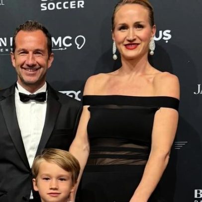 Varandas com a família nos Globe Soccer Awards