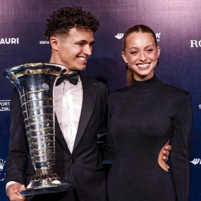 Margarida Corceiro brilha ao lado de Lando Norris na gala da Fórmula 1
