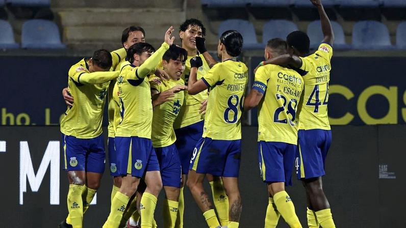 Festa da formação da Serra da Freira após o triunfo diante do Alverca - Foto: Paulo Novais/LUSA