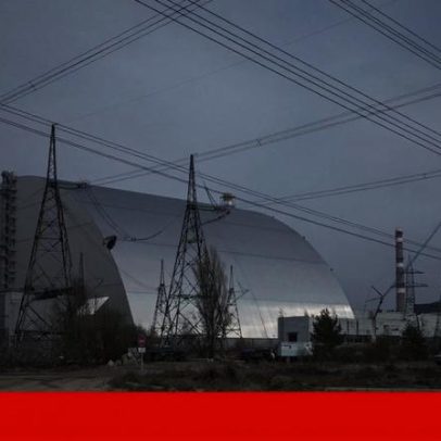 Escudo protetor da central nuclear de Chernobyl danificado por drone russo