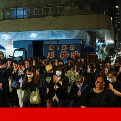 Homem detido em Hong Kong acusado de sedição relacionada com o incêndio