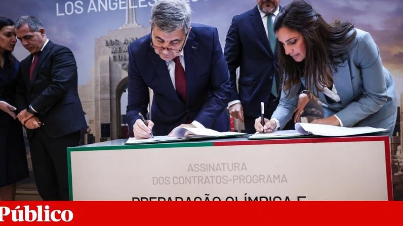 A assinatura do contrato entre o Governo e as entidades desportivas