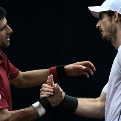 Andy Murray desapontado após treinar Djokovic