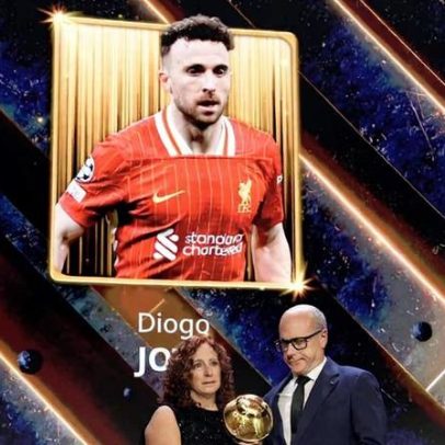 Diogo Jota homenageado nos Globe Soccer Awards