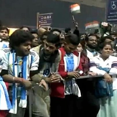 Calcutá recebe Messi em apoteose na chegada