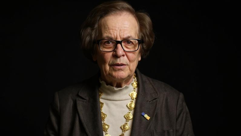 Manuela Mendonça, presidente da Academia Portuguesa de História, discursa durante o colóquio de encerramento das comemorações dos 300 anos da fundação da Academia Real da História Portuguesa realizado na Academia Portuguesa de História, Lisboa, 6 de dezembro de 2021. JOÃO RELVAS/LUSA