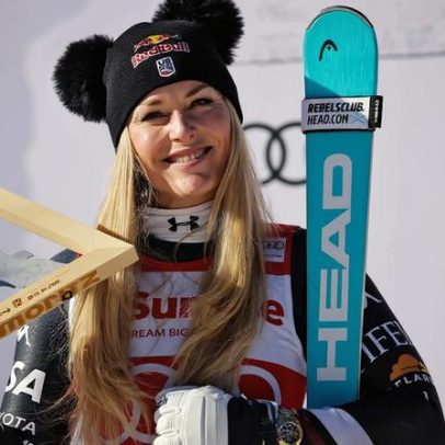 Lindsey Vonn volta aos 41 e faz história no esqui