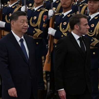 Macron e Xi Jinping discutem Ucrânia e desequilíbrios comerciais