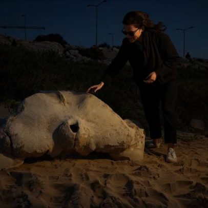 Osso de baleia milenar surge na Figueira da Foz