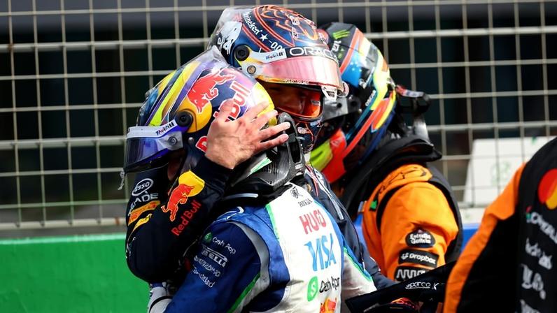 Verstappen com Hadjar no Grande Prémio dos Países Baixos - Foto: IMAGO