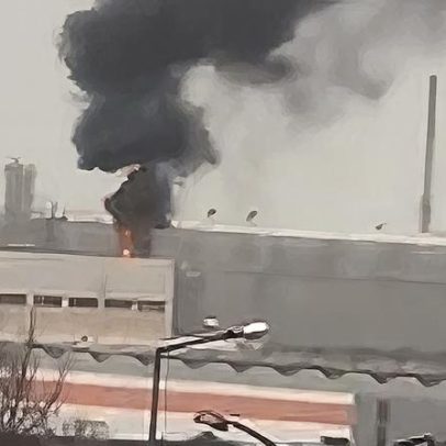 Explosão e incêndio na antiga refinaria da Petrogal em Leça da Palmeira