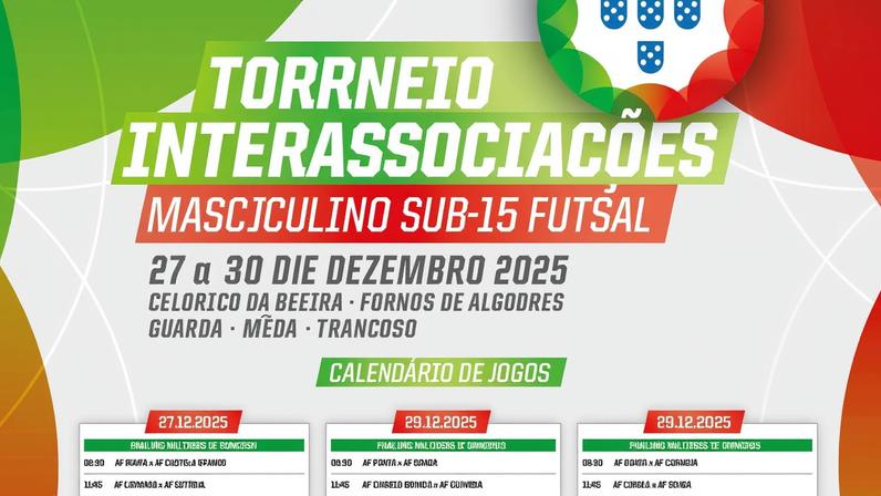 Torneio Interassociações Sub-15 de Futsal Masculino no distrito da Guarda