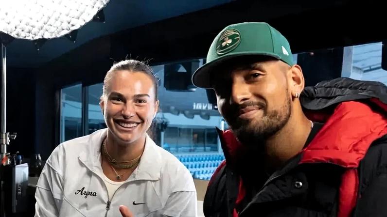 Sabalenka e Kyrgios seguem firmes na intenção de se defrontarem. Foto Nick Kyrgios